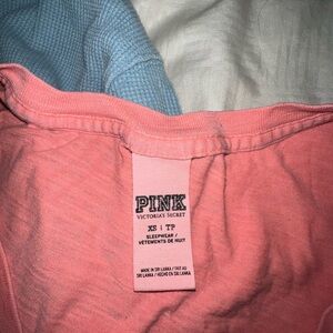 PINK long sleeve cropped shirt & Tshirt